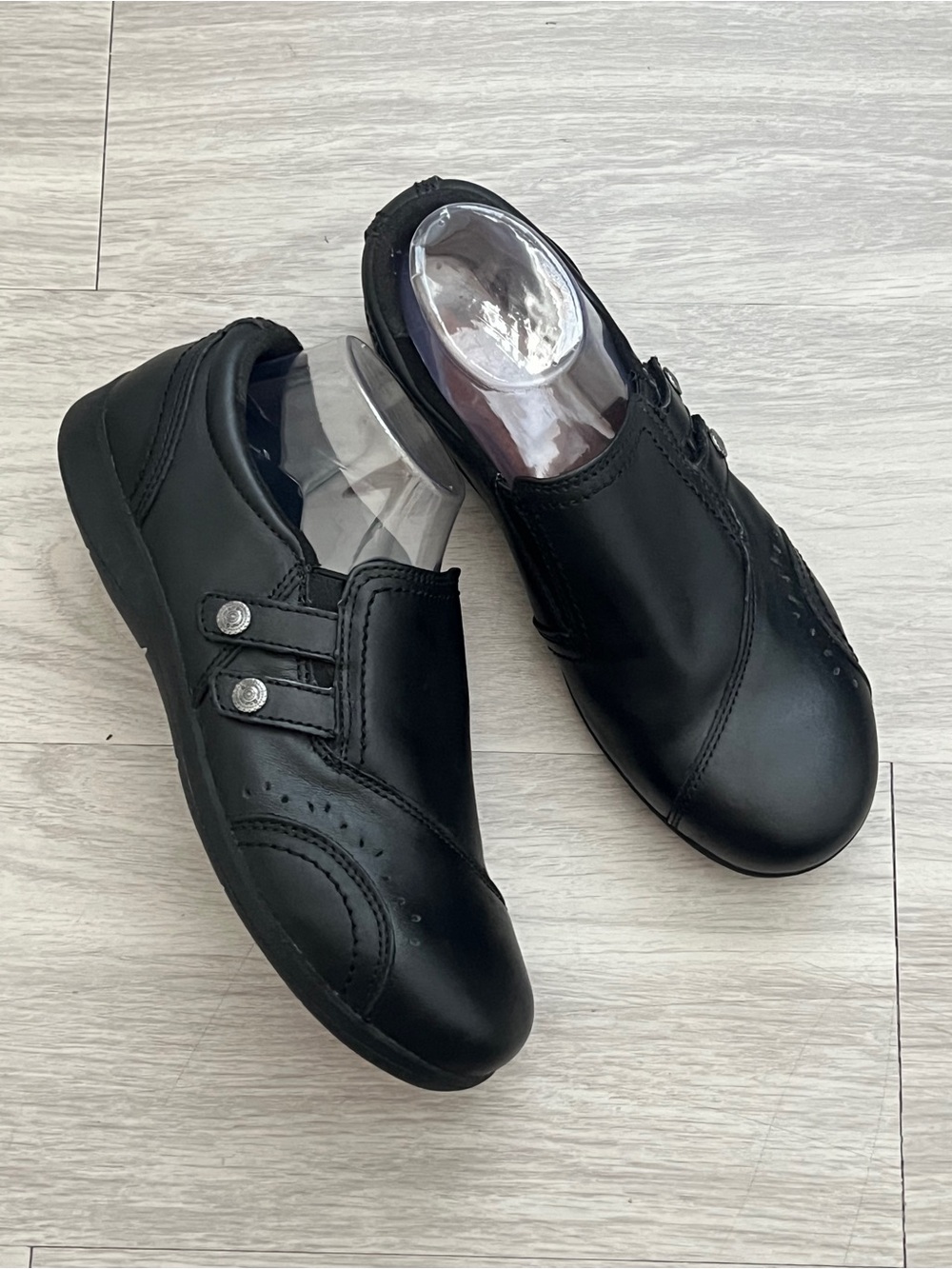 Rockport Works Women’s 10W Black Leather Slip Resistant Work Shoes
